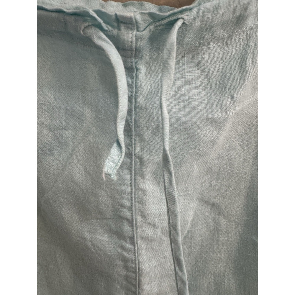 Bryn Walker Linen Knee Length Skirt Light Blue Pull On Straight Women's Medium - Picture 7 of 8